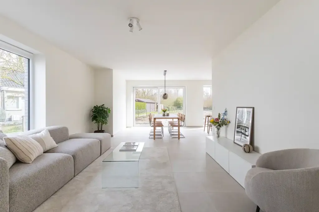 Living Room - Energy-Efficient Semi-Open New Builds with Garage in Denderwindeke