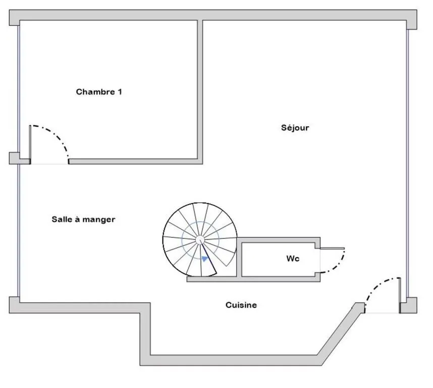 Plan - Duplex de Luxe avec Cour Calme à Paris