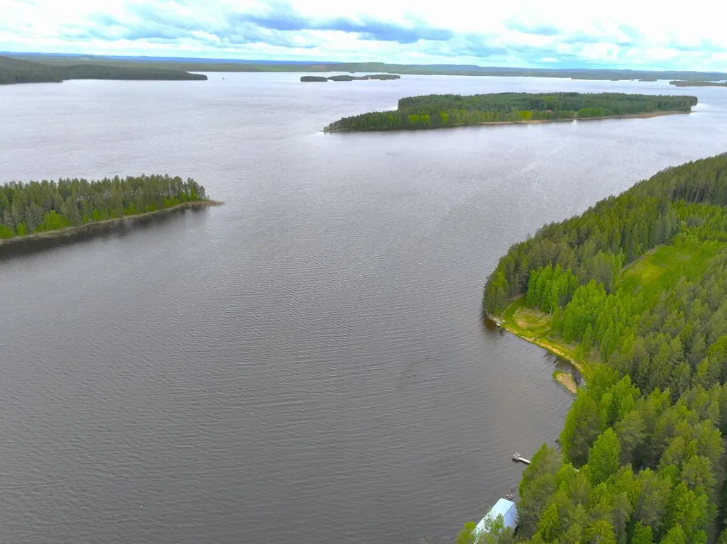 Õhuvaade - Cottage with Private Lakefront in Kynsivesi