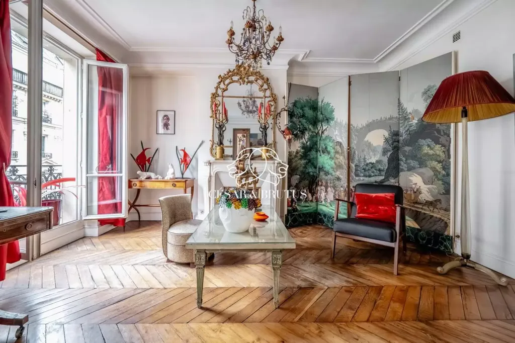 Séjour - Appartement 3 Pièces Haussmannien à Paris 9ème