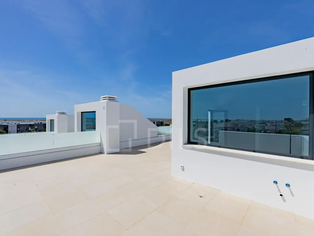 Terrasse - Semi-Detached House with Pool in Olhão