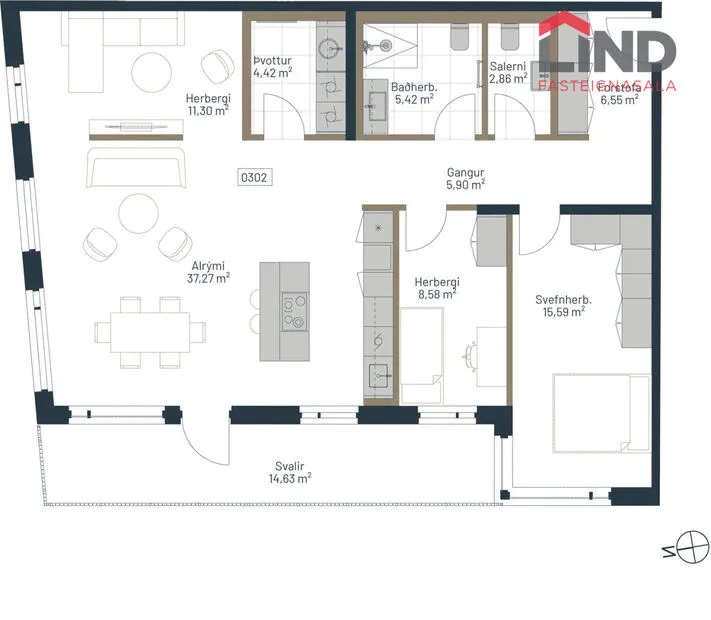 Appartement 4 pièces à Kópavogur