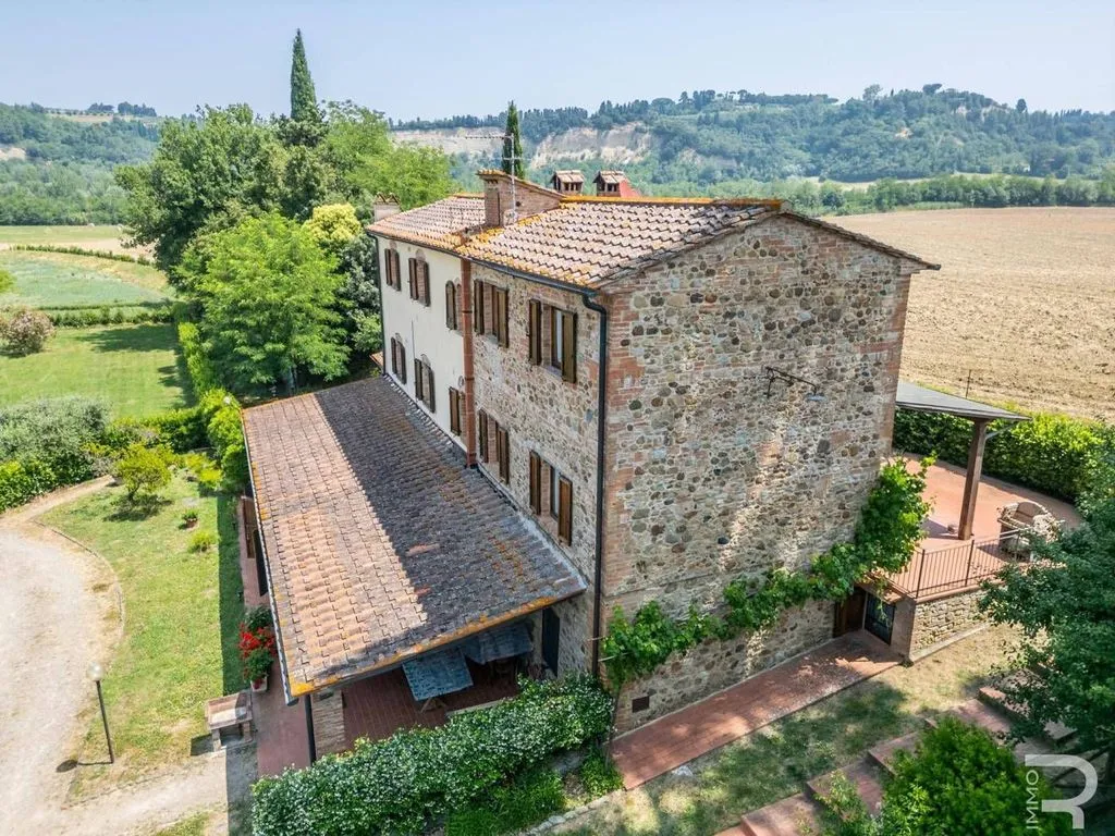 Vista aerea - Rustico with Pool in Terricciola, Tuscany