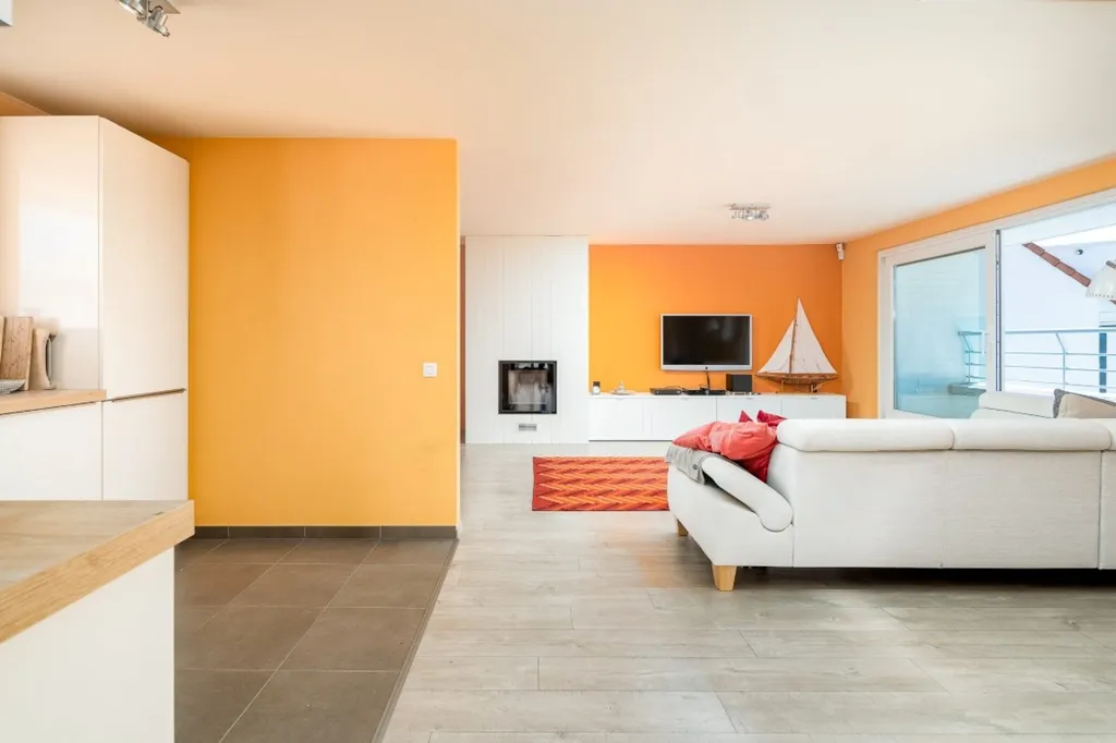 Living Room - Penthouse with Terrace in Blankenberge