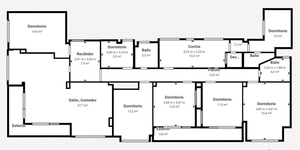 Plan - Apartment with Terrace in Granada