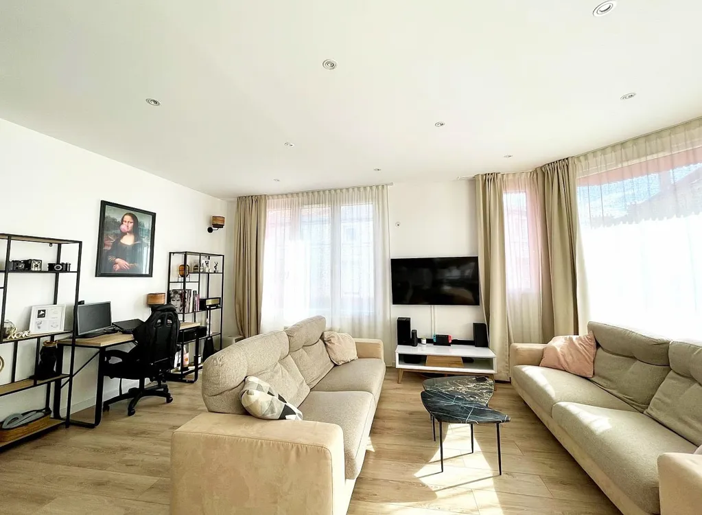 Living Room - Type 3 Apartment with Terrace in Reims
