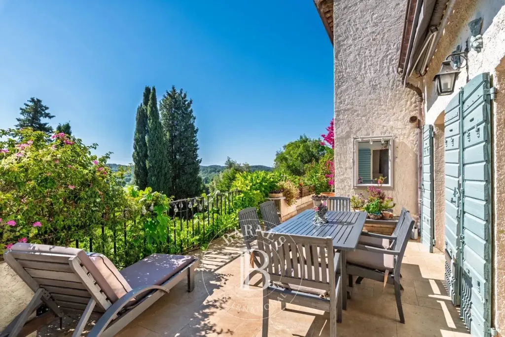 Terrasse - Villa Provençale avec Vue Panoramique à Opio