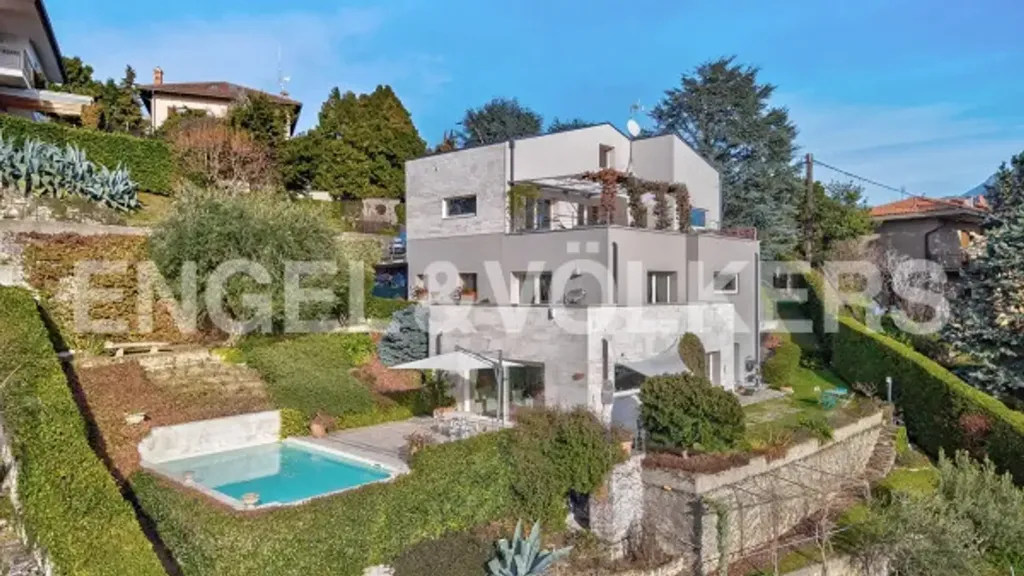 Vue aérienne - Contemporary Villa with Lake View in Civate