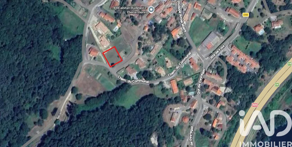 Vue aérienne - Terrain Plat et Ensoleillé à Mercus-Garrabet