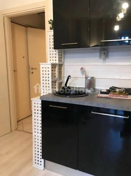 Cuisine - Restored Studio with Corso View in Mondovì