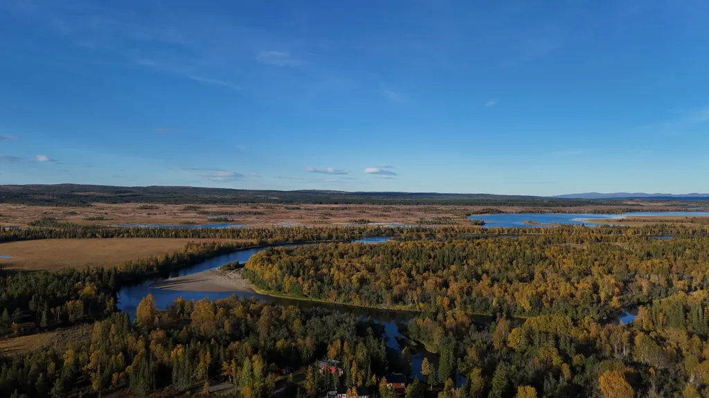 Vue aérienne - Plot for Fjällbo in Handöl, Jämtland