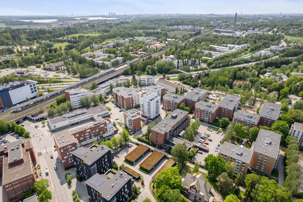 Vue aérienne - Modern Flat with Balcony in Pukinmäki, Helsinki
