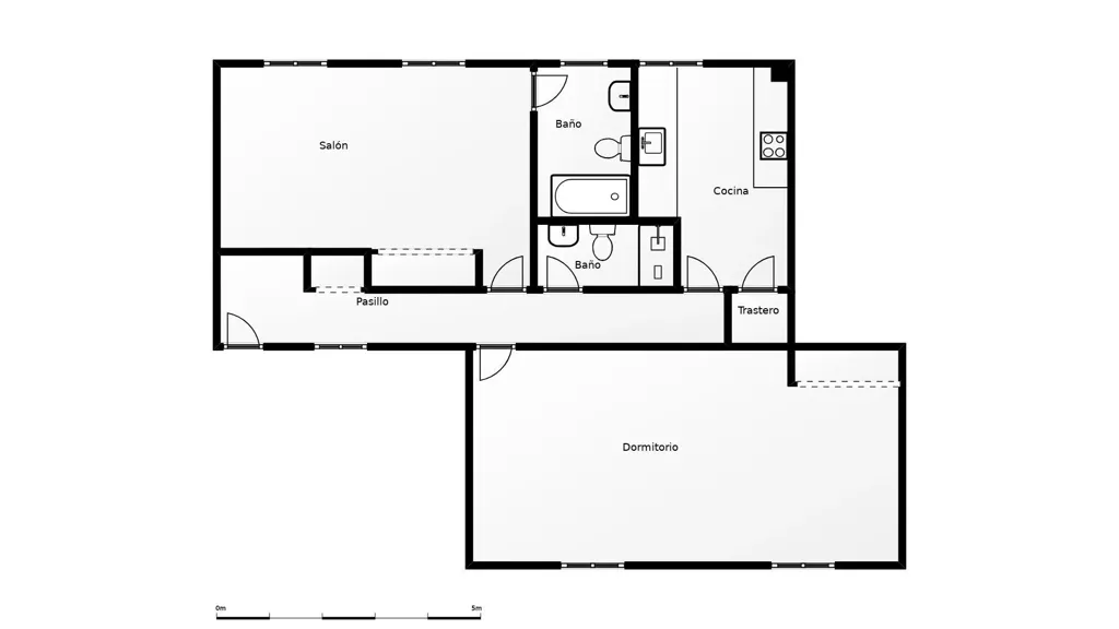 Plan - Modern Flat with High Ceilings in Acacias, Madrid