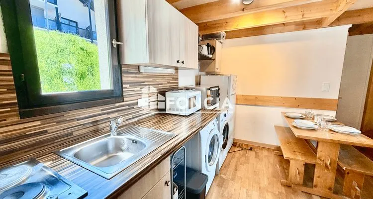 Köök - Duplex Apartment with Balcony in Alpe d'Huez
