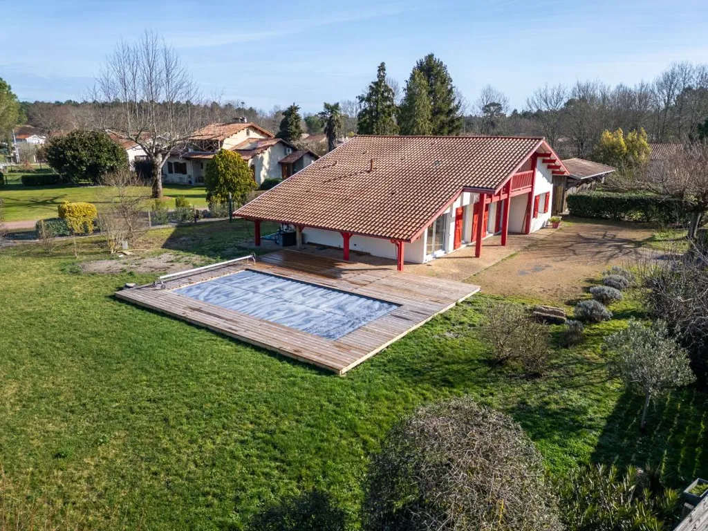 Vista aerea - Renovated Landais House with Pool in Sanguinet