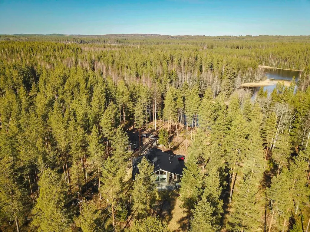 Vue aérienne - 2012 Pine House with Lakefront in Finland