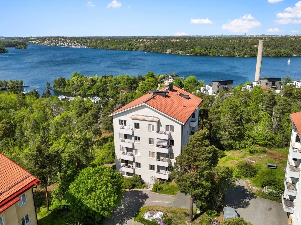 Vue aérienne - Renovated Apartment with Mälaren View in Södermalm