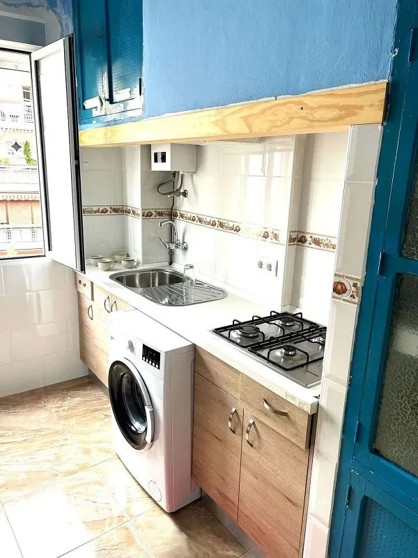 Köök - Furnished Studio with Balcony in Murcia Centre