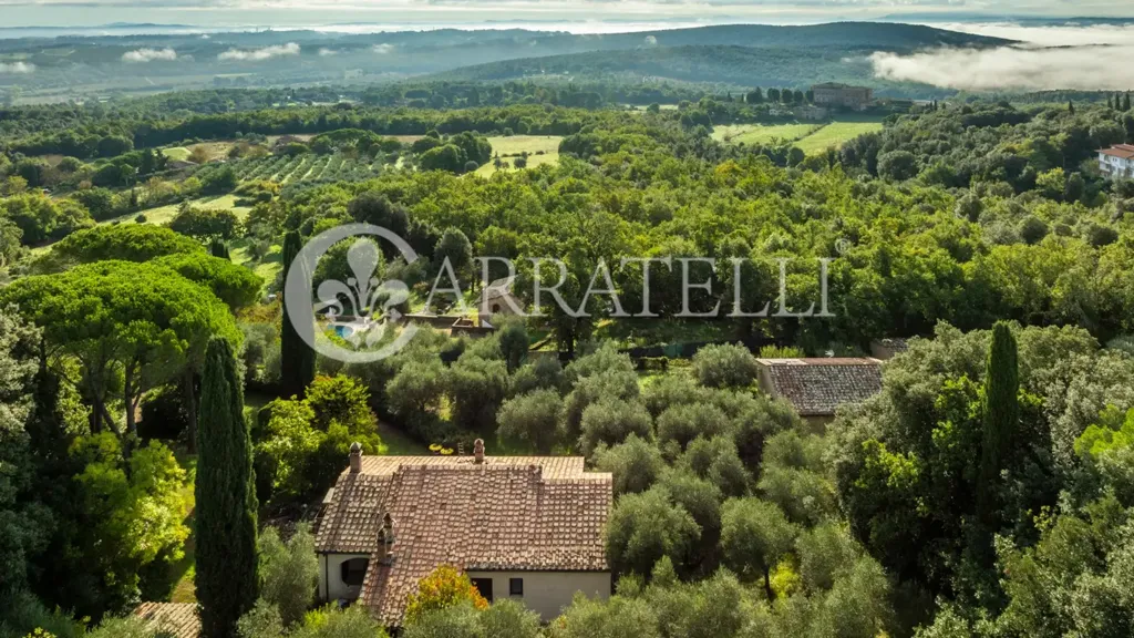Vue aérienne - Luxury Farmhouse with Pool in Monteriggioni