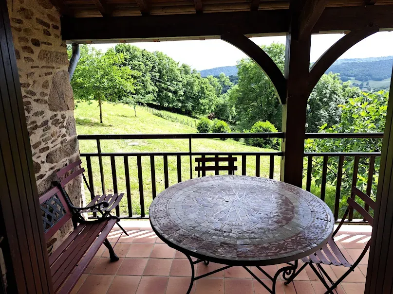 Terrace - Renovated Longère with South View near Brive