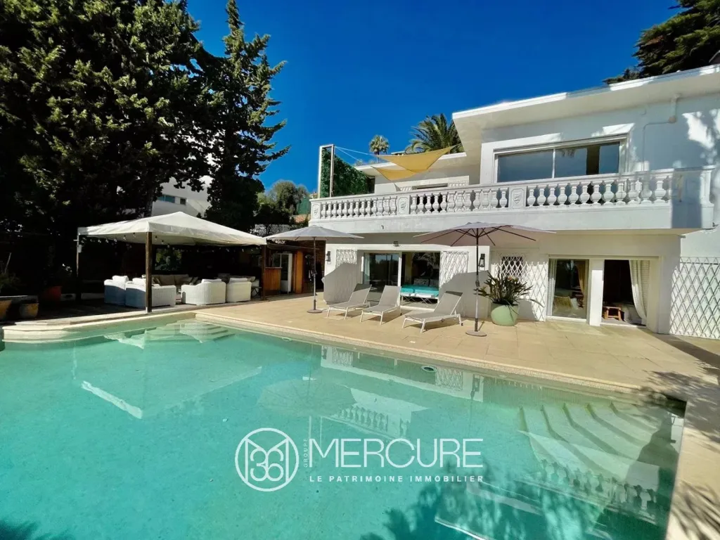 Piscina - Villa with Panoramic View near Shops in Le Cannet
