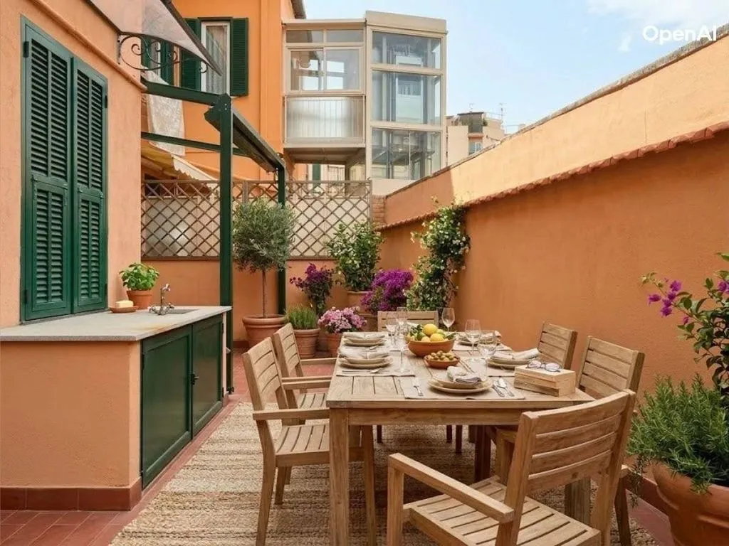 Terrasse - Renovated Beachfront Apartment in Ceriale