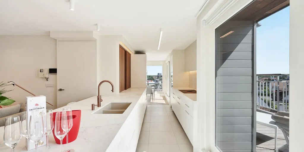 Cuisine - Penthouse Ensoleillé avec Terrasses à Knokke