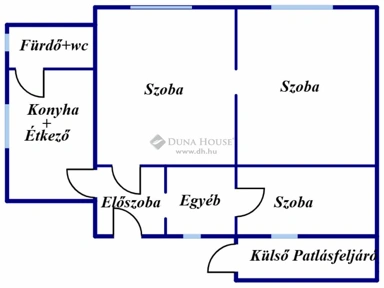 Planimetria - Three-bedroom House with Garden in Budapest 20th District