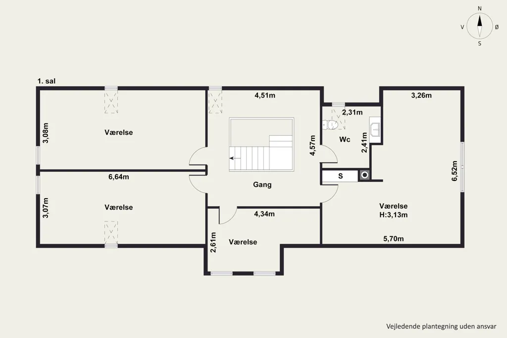 Floor Plan - Farmhouse with Equestrian Facilities in Haarby
