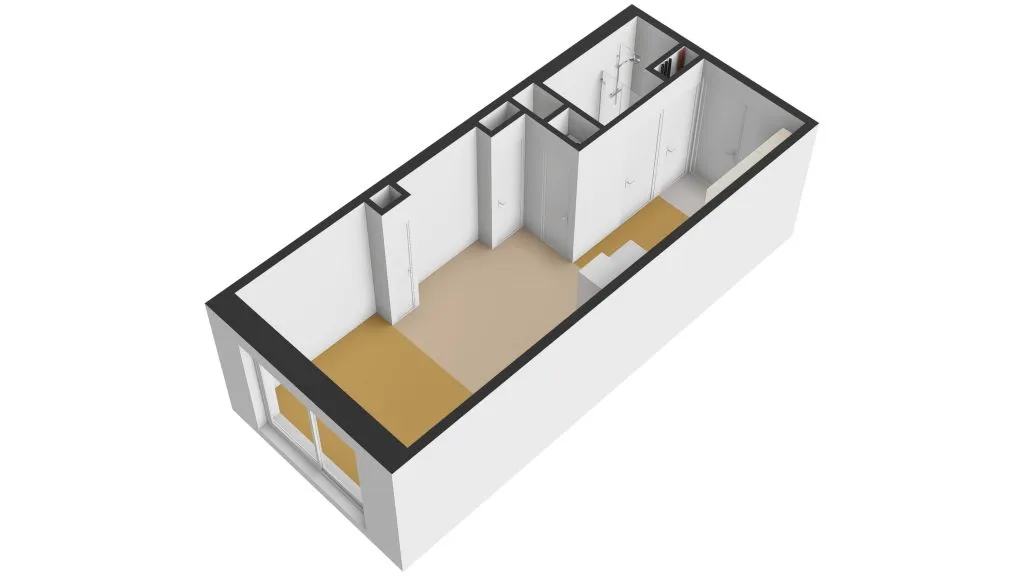 Planimetria - Modern Studio with French Balcony in Amstelkwartier