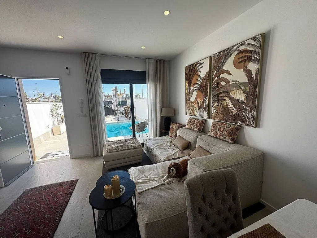 Living Room - Duplex with Pool and Terrace in San Pedro del Pinatar