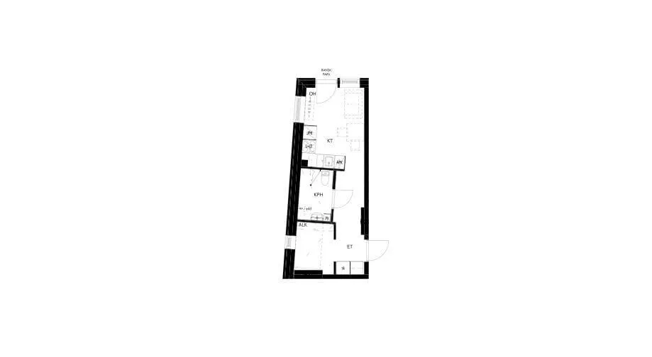 Plan - Modern Flat with Balcony in Kirstinpuisto
