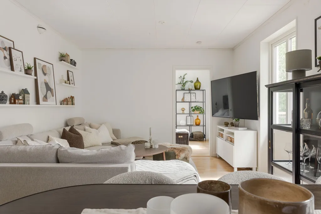 Séjour - Apartment with Balcony near University in Växjö