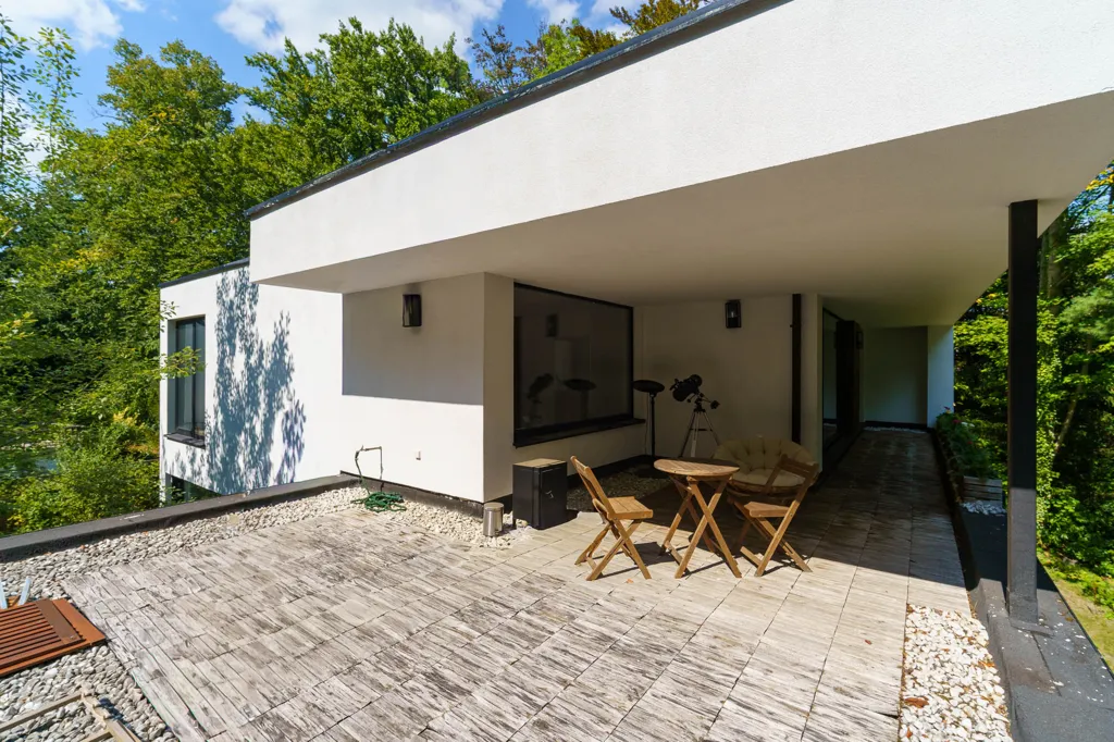 Terrasse - Villa architecturale avec jardin et piscine à Schoten