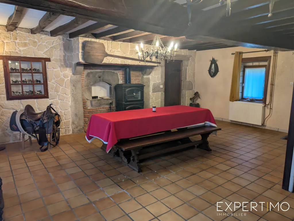 Dining Room - Historic Mill and Gîte with Water Rights in Commentry