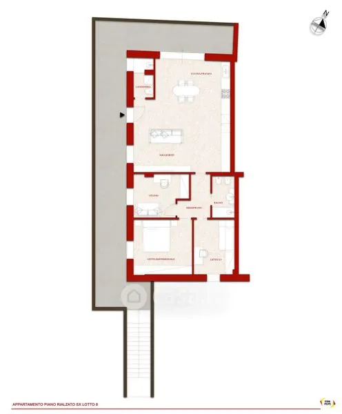 Floor Plan - Luxury Apartment with Terrace in Matera
