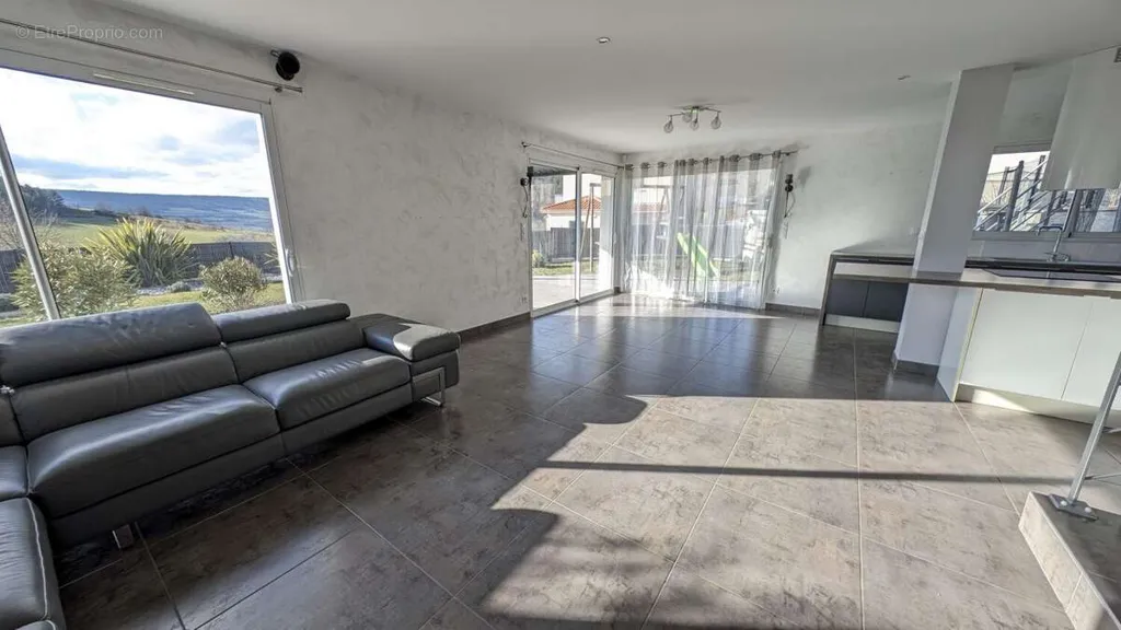 Living Room - Contemporary Villa with Panoramic Views in La Roche-Blanche