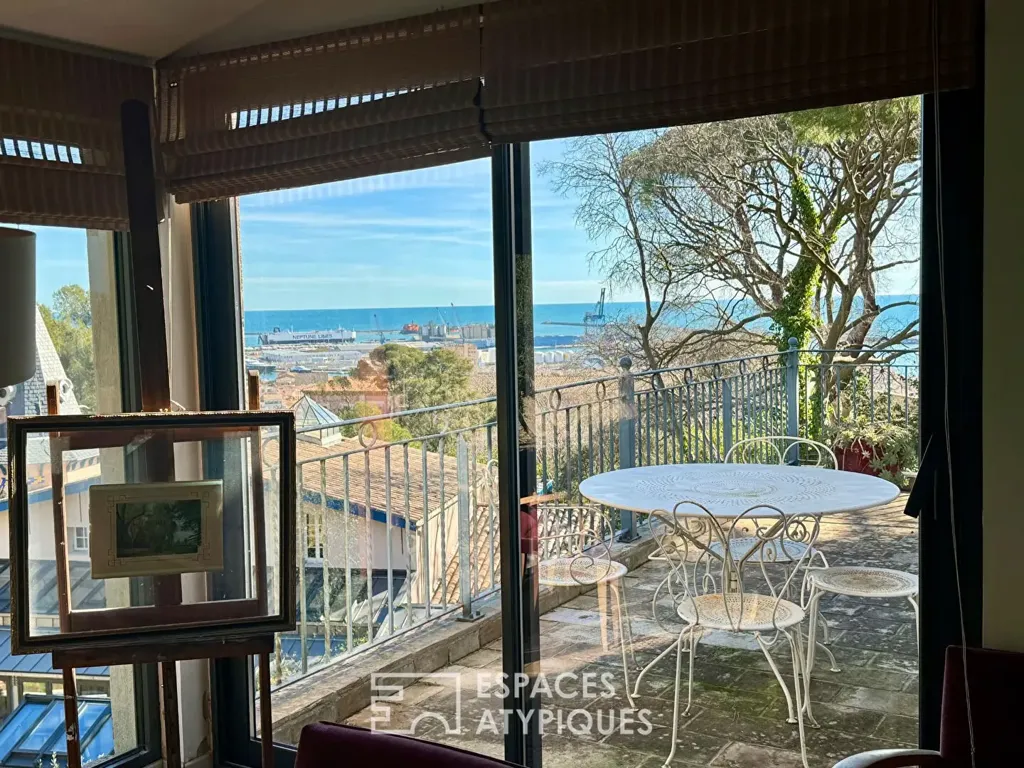 Terrasse - Maison de Caractère avec Vue Port à Montpellier