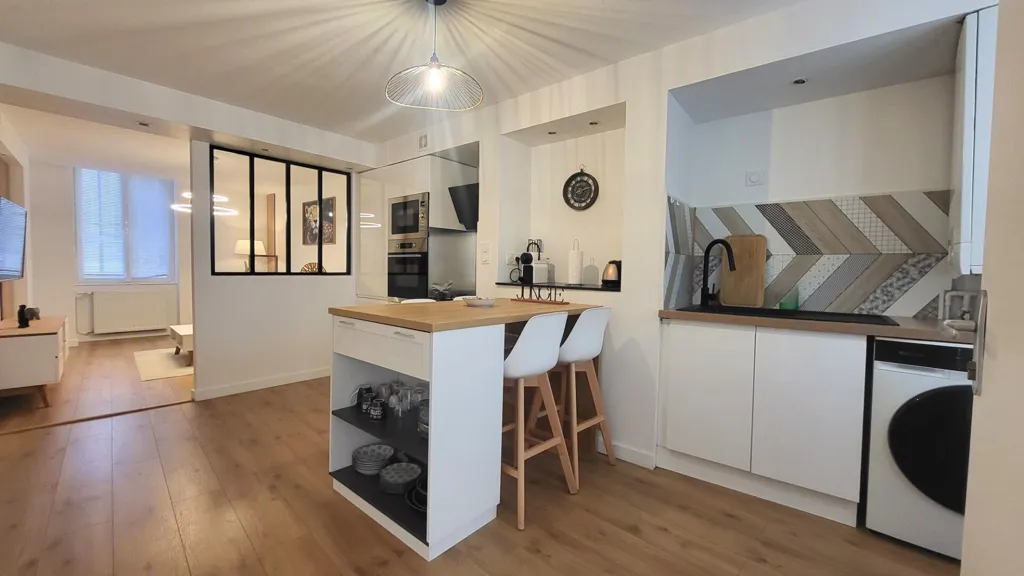 Cuisine - Appartement Rénové en Centre-ville à Lons-le-Saunier