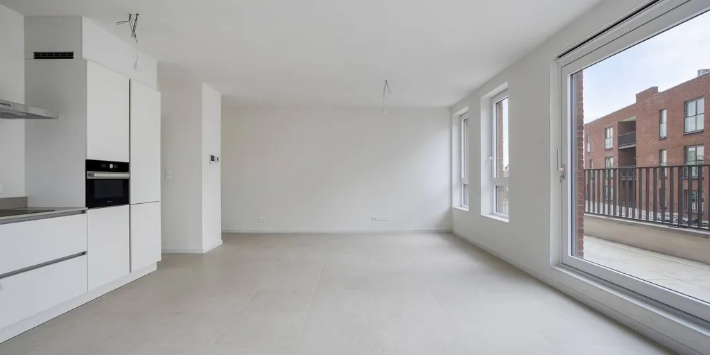 Cuisine - Appartement avec vue parc à Boom