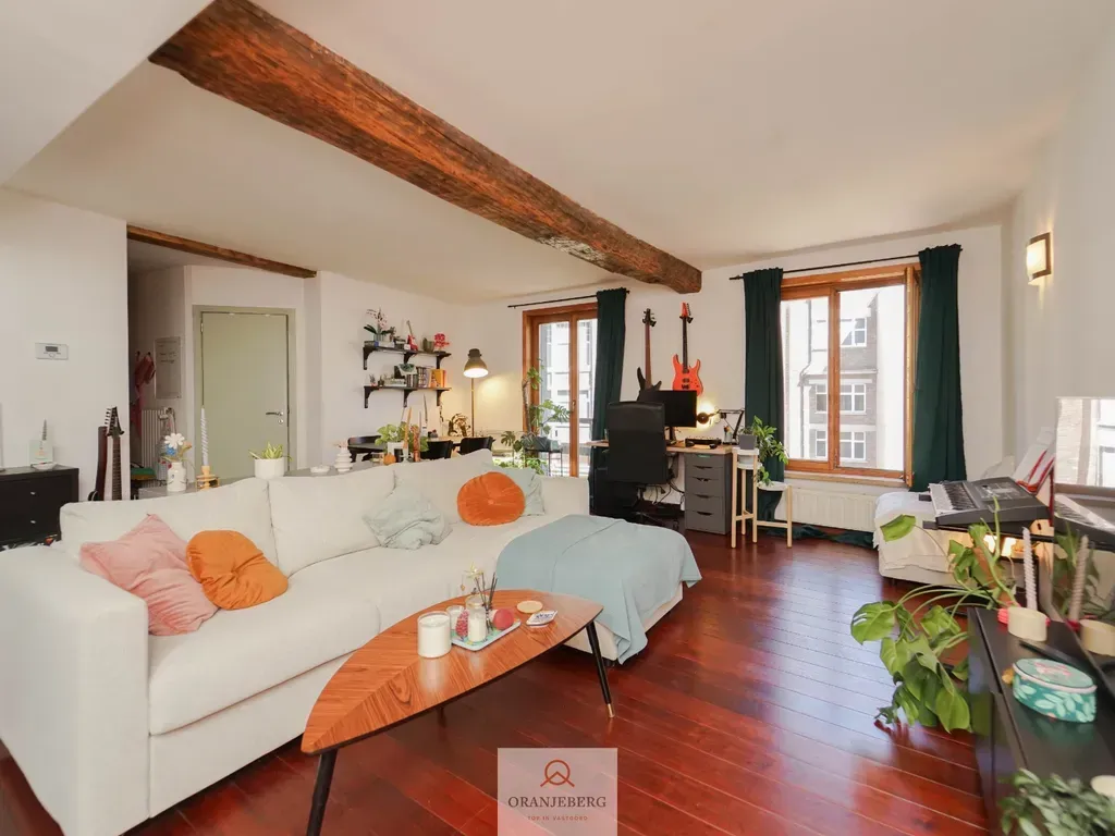 Séjour - Appartement avec Terrasse et Vue sur la Leie à Gand