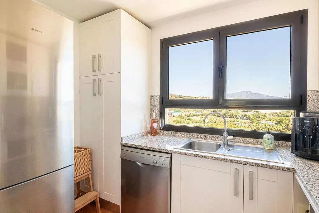 Köök - Penthouse with Sea View in Estepona