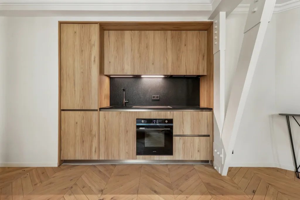 Cuisine - Appartement rénové avec vue sur Paris 17ème