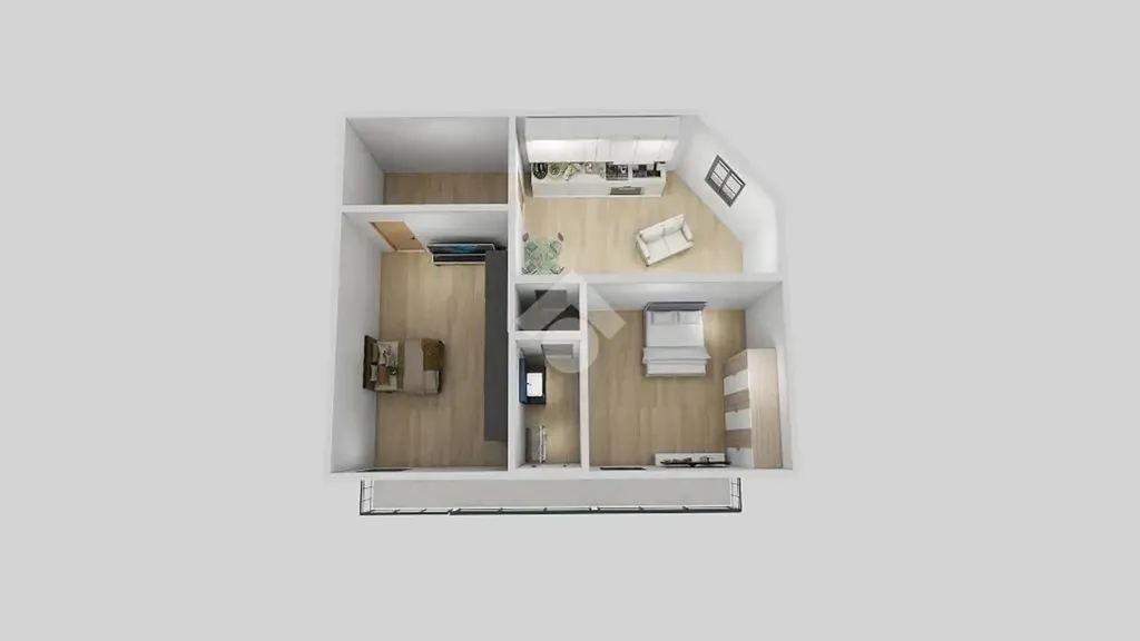 Plan - Bright Apartment with Balcony in Foggia Centre