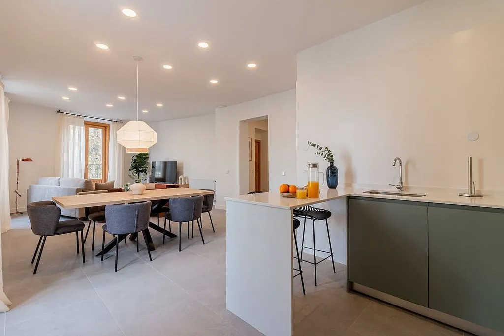 Cuisine - Furnished Flat with Balcony in Madrid