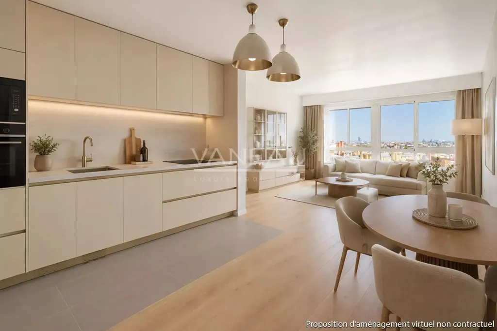 Köök - 2-Bedroom Parisian Flat with Panoramic View