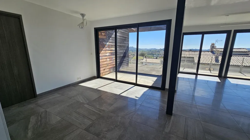 Living Room - Contemporary House with Hill Views in La Colle-sur-Loup