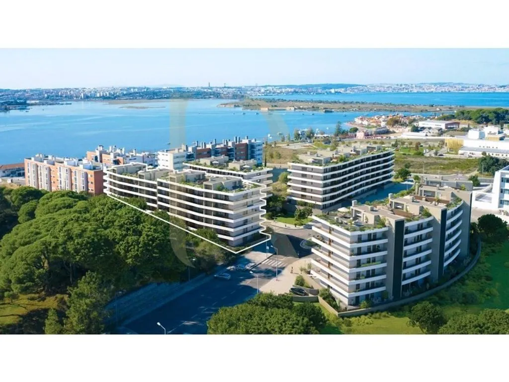 Vue aérienne - Luxury Flat with Bay View in Seixal