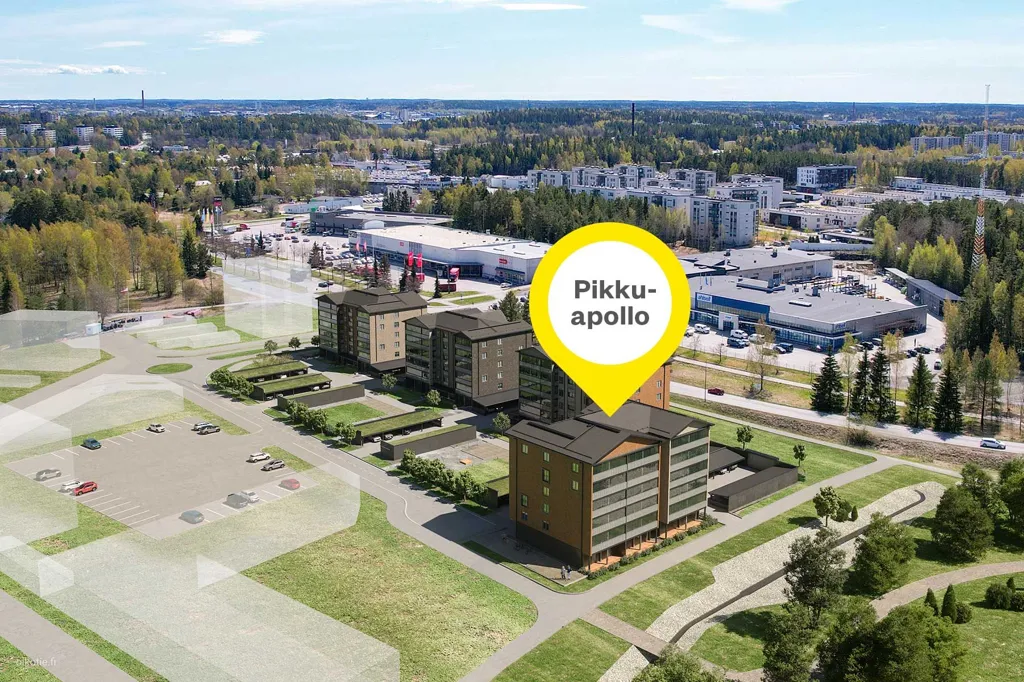 Õhuvaade - Modern Apartment with Balcony in Raisio