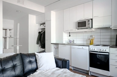 Cuisine - Compact 1-Bedroom Flat with Balcony in Oulu